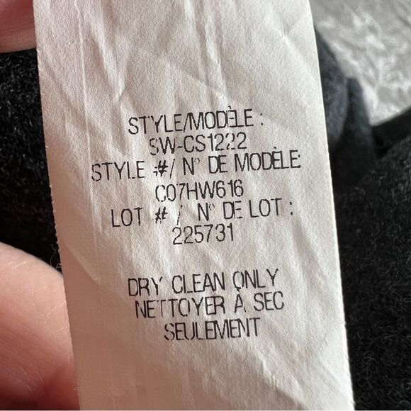 Helmut Lang Sonar Wool Gray Asymmetric Cowl Neck Fitted Sleeveless Dress S - Picture 13 of 14